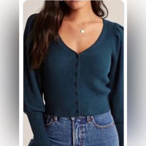 Abercrombie Sweater Cropped S, Puff Sleeve